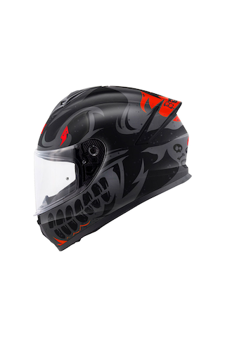 50.x Bones Kask Kapalı Mat Siyah-kırmızı Diğer