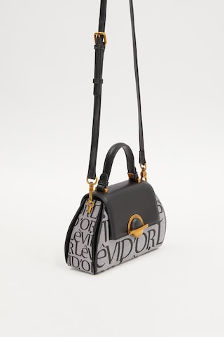 Siyah Kumaş Görünümlü El Çantası Siyah