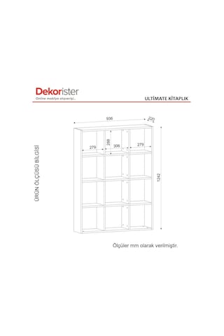 Dekorister Ultimate Kitaplık Beyaz