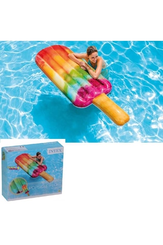 intex 58766 Şişme Renkli Buz Dondurma Yatak 191x76 Cm Çok Renkli
