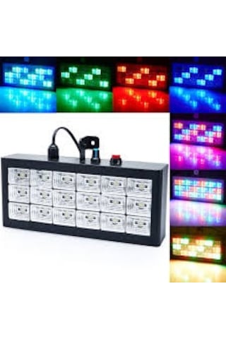 Salas 18 X1 W Renkli Strobe Çakar Işık