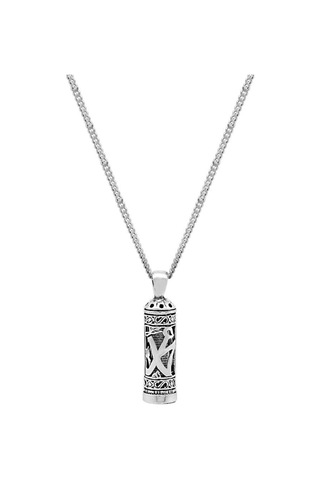 Arapça "Muhammed" Yazılı 925 Ayar Gümüş Cevşen Kolye (429361069)