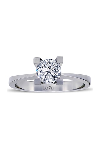 Lova E Renk 0,73 Karat Pırlanta Tektaş Yüzük - HRD Sertifikalı