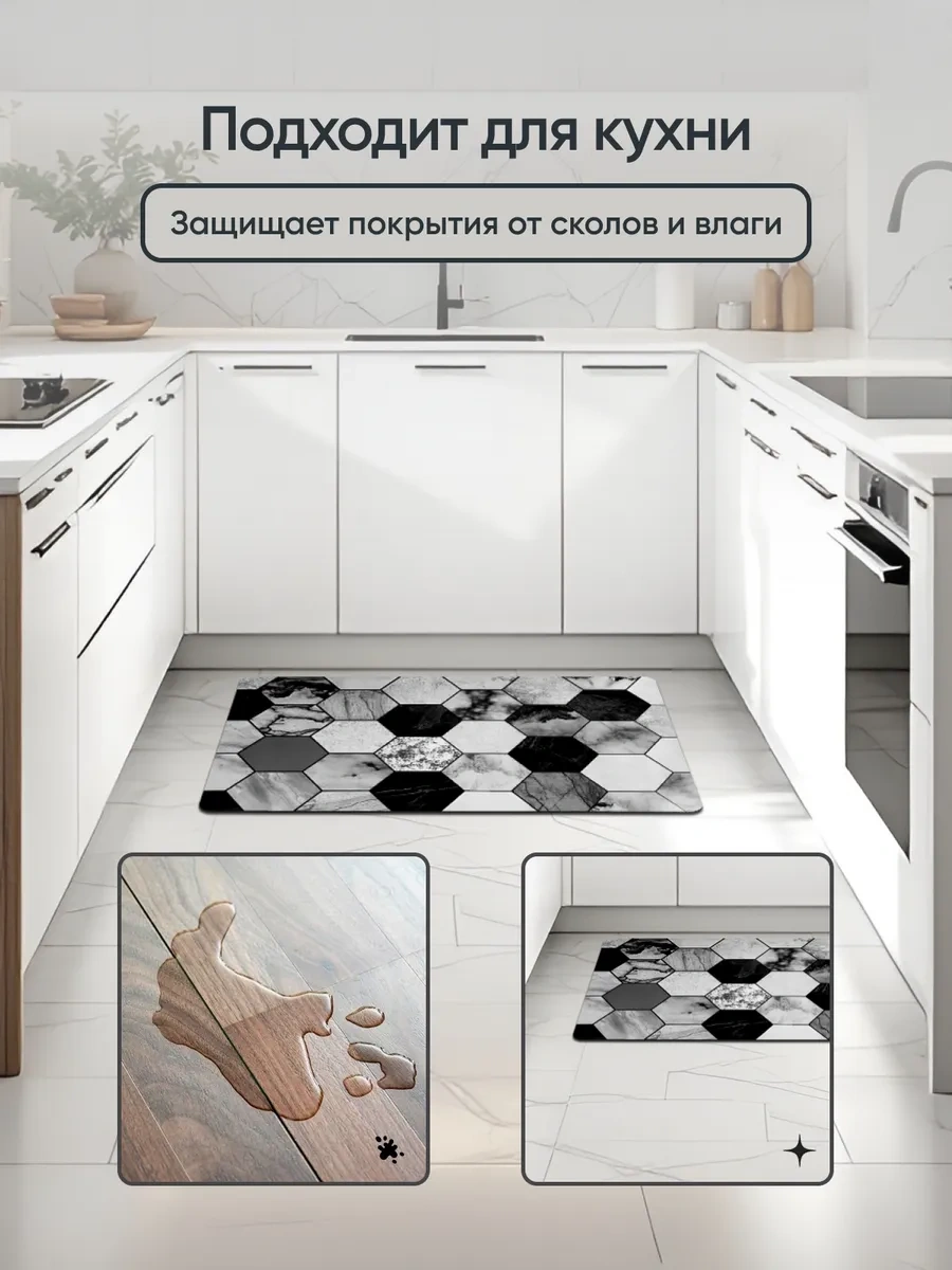 Astra Ant Antre Ve Mutfak İçin 60x90 Kapı Paspası. 427012936 Siyah