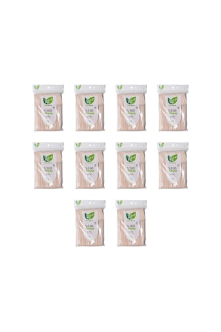 Roll-up Doğaya Dönüş Ekolojik Doğal Doğa Dostu %100 Ahşap Çatal - 16 Cm. - 50'li 10 Paket Kahverengi