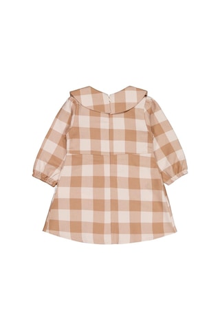 Civil Baby Dama Desen 6-18 Ay Elbise - Kahve