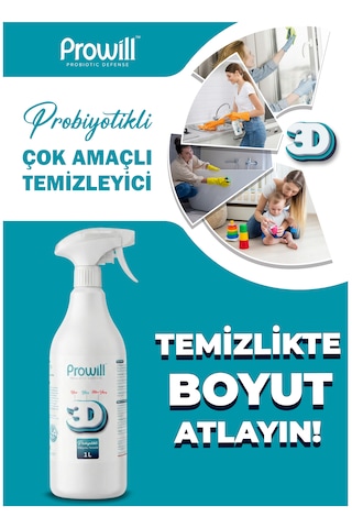 Probiyotikli 3 Boyutlu Çok Amaçlı Temizleyici Sprey 1 Lt. Hava,yüzey,mikro Yüzey Temizleyici Tekli