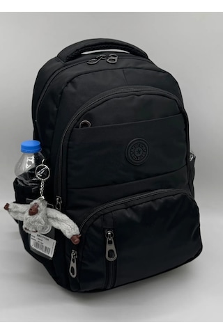 İlkokul Çantası 3'lü Set Unisex Çocuk İlk Okul Çantası Ovski-8010 Pudra-vizon Siyah