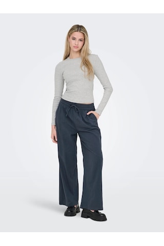 Only Onlval L/s O-neck Top Kadın Uzun Kollu T-shirt 15371305 Gri