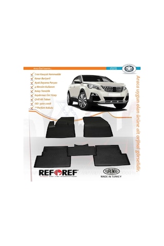 Peugeot 5008 Allure 2016 Paspas 4D Araca Özel Kauçuk Refref Siyah