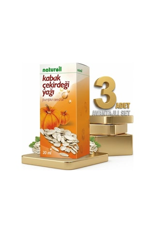 Naturoil Kabak Çekirdeği Yağı 3x20 Cc 20 Ml