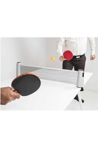 Portatif Masa Tenisi Filesi Tüm Masalara Uyumlu + 2 Raket + 3 Top Çok Renkli