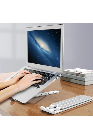 Ayarlanabilir Plastik Dizüstü Destek Tabanı Katlanabilir Taşınabilir Laptop Sehpası Yükseltici 5365