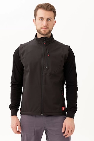 Softshell Erkek Yelek Kışlık İş Güvenliği Salina Günlük Kullanıma Uygun Konforlu Kesim Fermuarlı Siyah