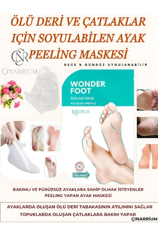 Wonder Foot Soyulabilir Ayak Maskesi 50ml Çatlak Ve Ölü Deri İçin Yoğun Peeling Bakım