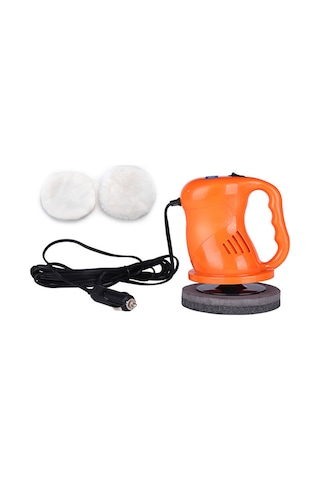 Springsun 12v Elektrikli Araba Cila Ve Parlatma Makinesi, Abs Ve Metal, 40w, 2.6m Kablolu, Tüm Otomobiller İçin Bakım Aleti Turuncu