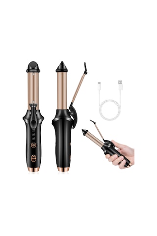 Moveevo Kablosuz Bukle Makinesi Şarj Edilebilir Modeller Pano Ev Zararsız Saç Düz Bukle Çift Kullanımlı Taşınabilir