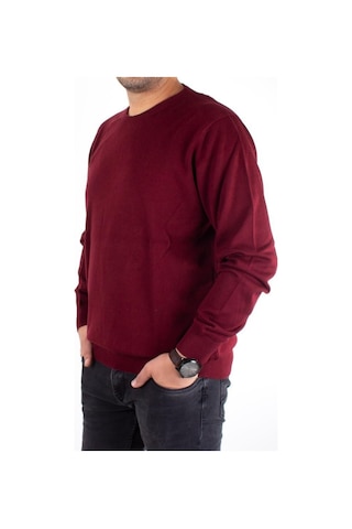 Twister 3621 Bordo Bisiklet Yaka Büyük Beden Erkek Kazak