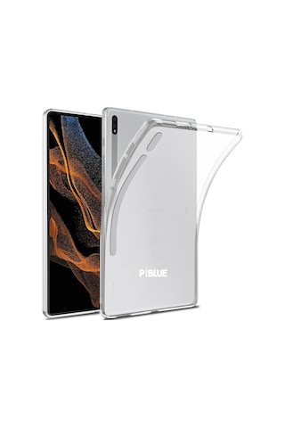 Samsung Galaxy Uyumlu Tab S8 Ultra Wi-fi Sm-x900 Kılıf Şeffaf Silikon Kılıf + Kalem Hediyeli Arka Kapak