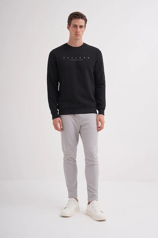 Cazador 52350 Erkek Bisiklet Yaka Sweatshirt Siyah