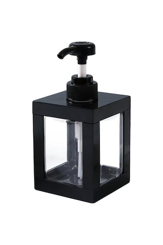 Preslenmiş Losyon Şişeleri Kare Duş Jeli Dağıtım Şişeleri Sabun Duş Jeli Banyo İçin Boş Saklama Şişesi Siyah