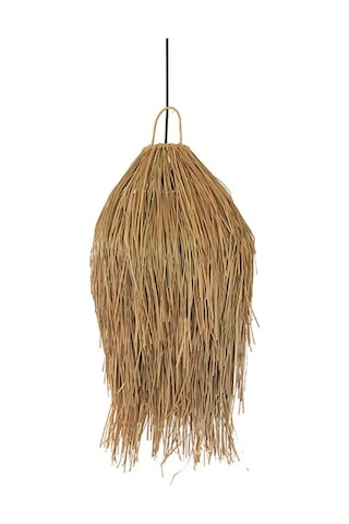 Bohem Etnik Hasır Doğal Bambu & Rattan Deniz Sazı Handmade Dekoratif Sarkıt Avize Aydınlatma 35x65-9031307543953 Hasır