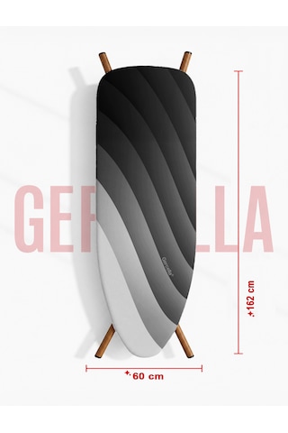 Hediyeli Harmony Battal Boy Xxl Beden 60x162 Cm Ütü Masası Kılıfı Gri
