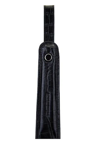 Tamer Tanca Unisex Hakiki Deri Siyah Kroko Kerata Çekecek 147 Kerata Sk25-26 Sıyah Kroko