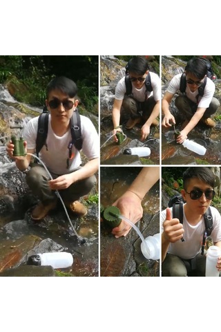 Neevoyu Taşınabilir Su Filtresi - 2000lt Kapasiteli, 0.01 Mikron Hassasiyetli Outdoor Seyahat İçin Ordu Yeşili