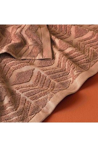 Taç Butik Brüj Pamuk Banyo Havlusu Kiremit 70x140 000000001500223901 Kiremit