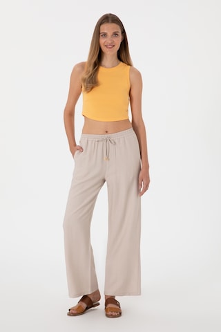 U.S. Polo Assn. Kadın Bej Looe Relax Fit Kanvas Pantolon 50309088-VR011