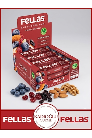 Fellas Kırmızı Meyveli Kuruyemiş Bar 30 Gr X 12 Adet