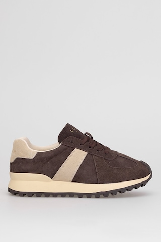 Lufian 122230034 Doris Kadın Hakiki Deri Klasik Sneaker Kahverengi Kahverengi