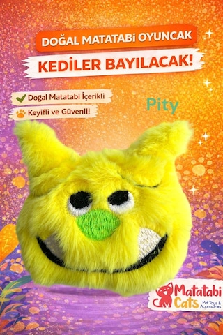 Pity Peluş Kedi Oyuncağı Matatabi İçerikli, Dayanıklı, Kediler İçin Eğlenceli Oyuncak