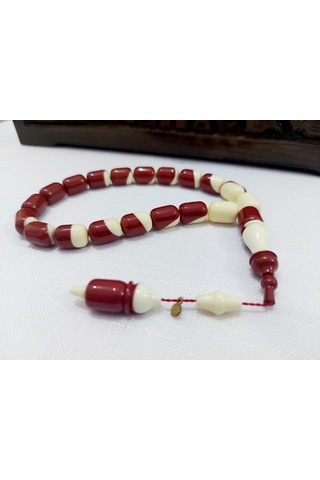 Ahmet Özdemir Usta İmzalı Bordo Bilardo Topu Tesbih 9,5 X 13