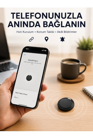 Bay Airtag Akıllı Eşya Apple Ve Android Uyumlu Uzun Pil Ömürlü Najmaddin