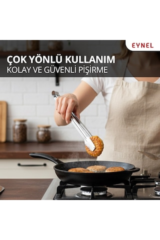 Klasik Metal Mangal Maşası 36 Cm-32 Cm-27 Cm Uzun-kısa Boy Çelik Yemek Barbekü Izgara Kömür Köz