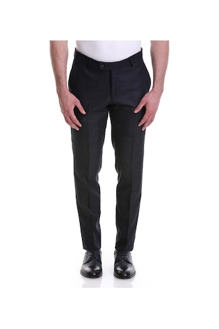 Hatemoğlu Lacivert Slim Fit Yandan Cepli Kareli Flanel Kumaş Pantolon 29141024a002 784 Lacivert