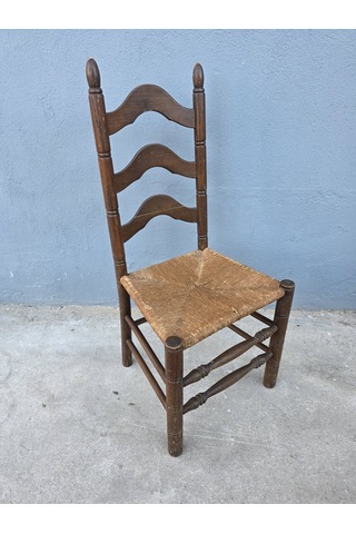 Vintage Masif Ahşap Sandalye 1 Adet Ac07 Çok Renkli