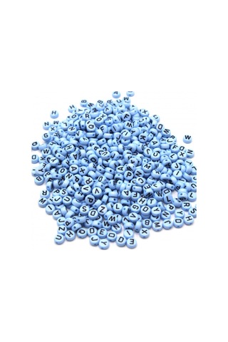 Harf Boncuk Elips Mavi 6 Mm 250 Gr