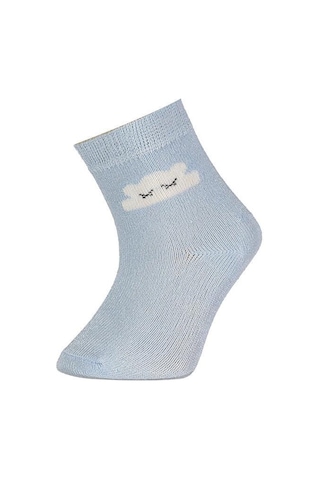 Bibaby Desenli Bamboo 2Li Çorap 68384 Taş-Mavi