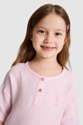 U.S. Polo Assn. Kız Çocuk Pembe Pijama Takım 50326617-vr041