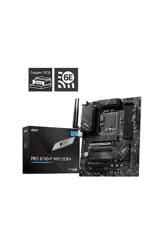 Msı Pro B760-p Wıfı Ddr4 4000mhz 1xhdmı 1xdp 2xm.2 Usb 3.2 Atx 1700p 12. / 13. Ve 14. Nesil İşlemci