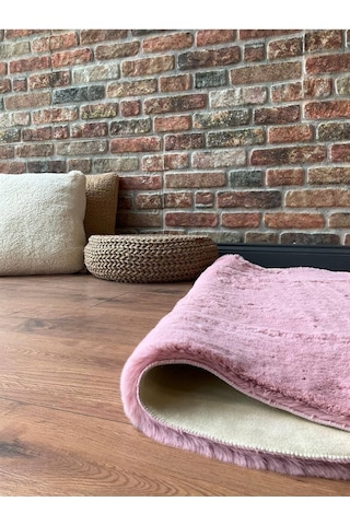 Tavşan Tüyü Post Peluş Ultra Yumuşak Post Puffy Cappuccino Pembe