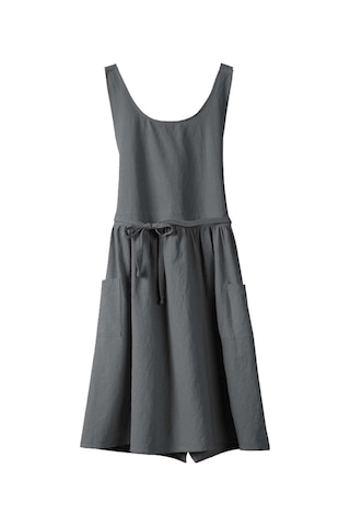 Homyl Pamuklu Mutfak Önlüğü Şef Makinede Yıkanabilir Kolsuz Gri