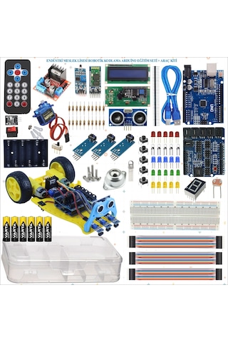 Mesleki Lisesi Robotik Kodlama Dersi Arduino Uygulama Eğitim Seti + Araç Kiti