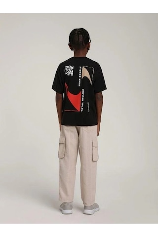 Jack Lions Erkek Çocuk Pamuklu Jump Baskılı T-shirt-15642 Siyah