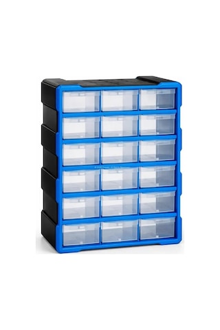 Proalet Monoblock Çekmece Seti 18'li, Büyük Boy, 38,1x15,7x47,5 Cm, Vida, Hobi, Parça Saklama Kutusu, Atölye, Büro Diğer