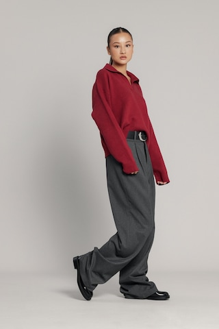 Polo Yaka Triko Kazak Bordo