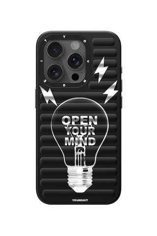 Apple Uyumlu iPhone 14 Pro Kılıf Max Magsafe Şarj Özellikli Youngkit Open Mind Serisi Kapak Siyah